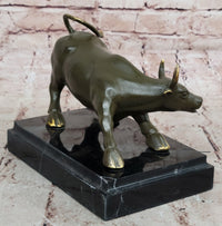 Charging Bull Bronze Sculpture - Wall Street Prosperity Art
