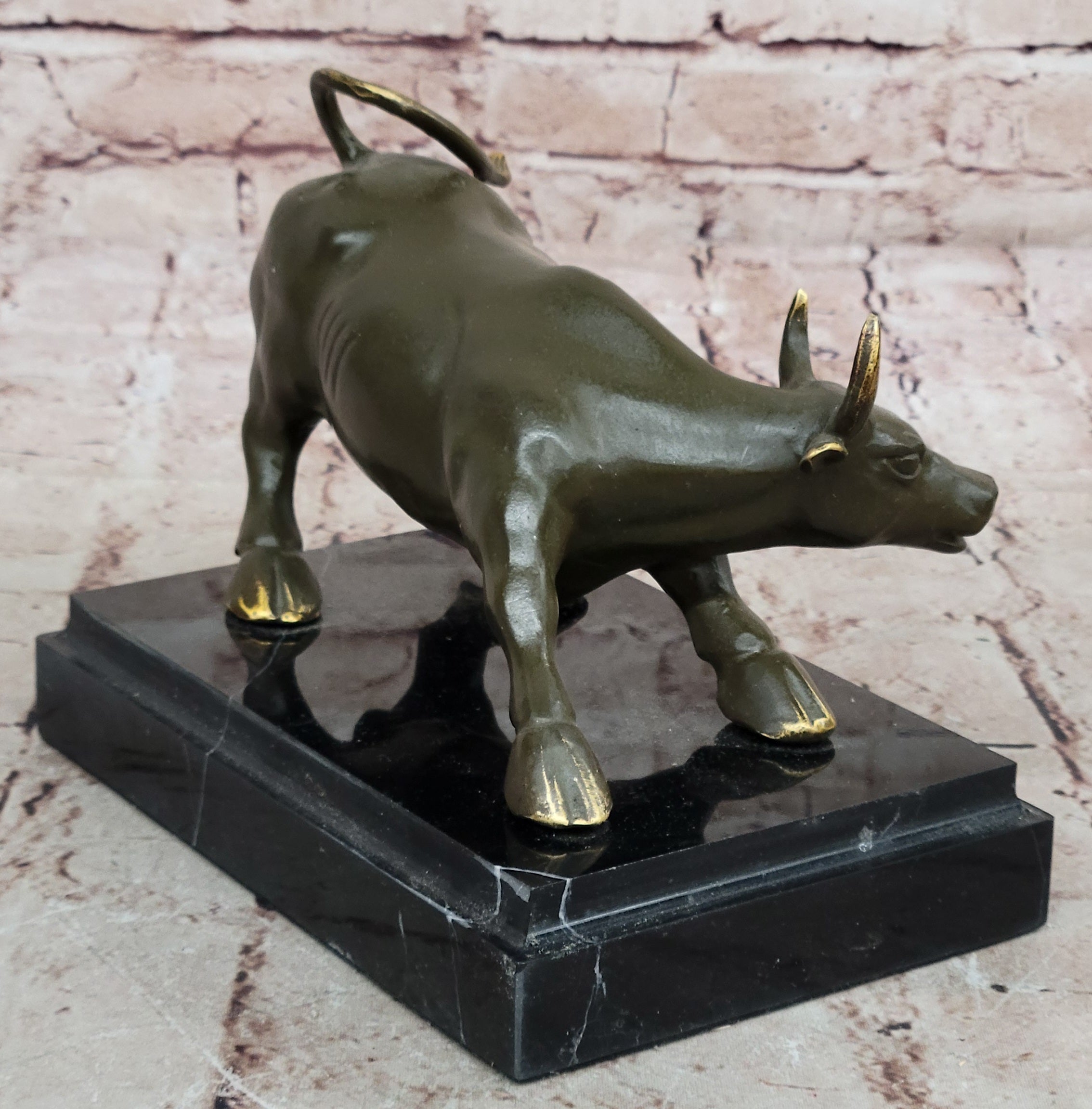 Charging Bull Bronze Sculpture - Wall Street Prosperity Art