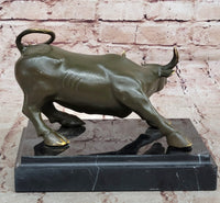 Charging Bull Bronze Sculpture - Wall Street Prosperity Art