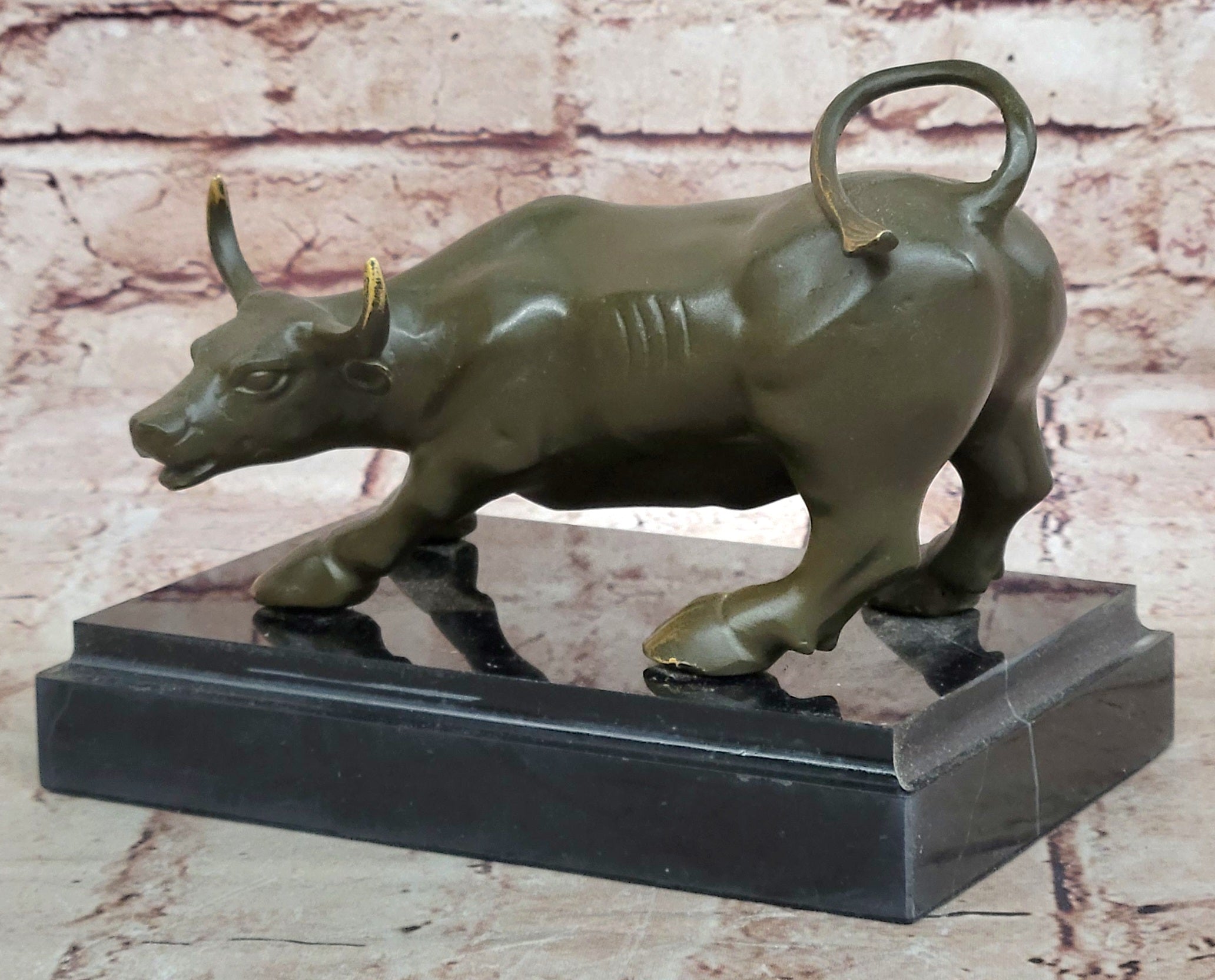 Charging Bull Bronze Sculpture - Wall Street Prosperity Art