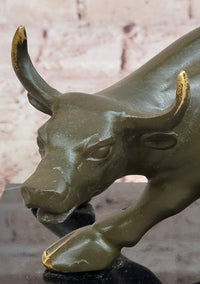 Charging Bull Bronze Sculpture - Wall Street Prosperity Art