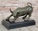 Charging Bull Bronze Sculpture - Wall Street Prosperity Art
