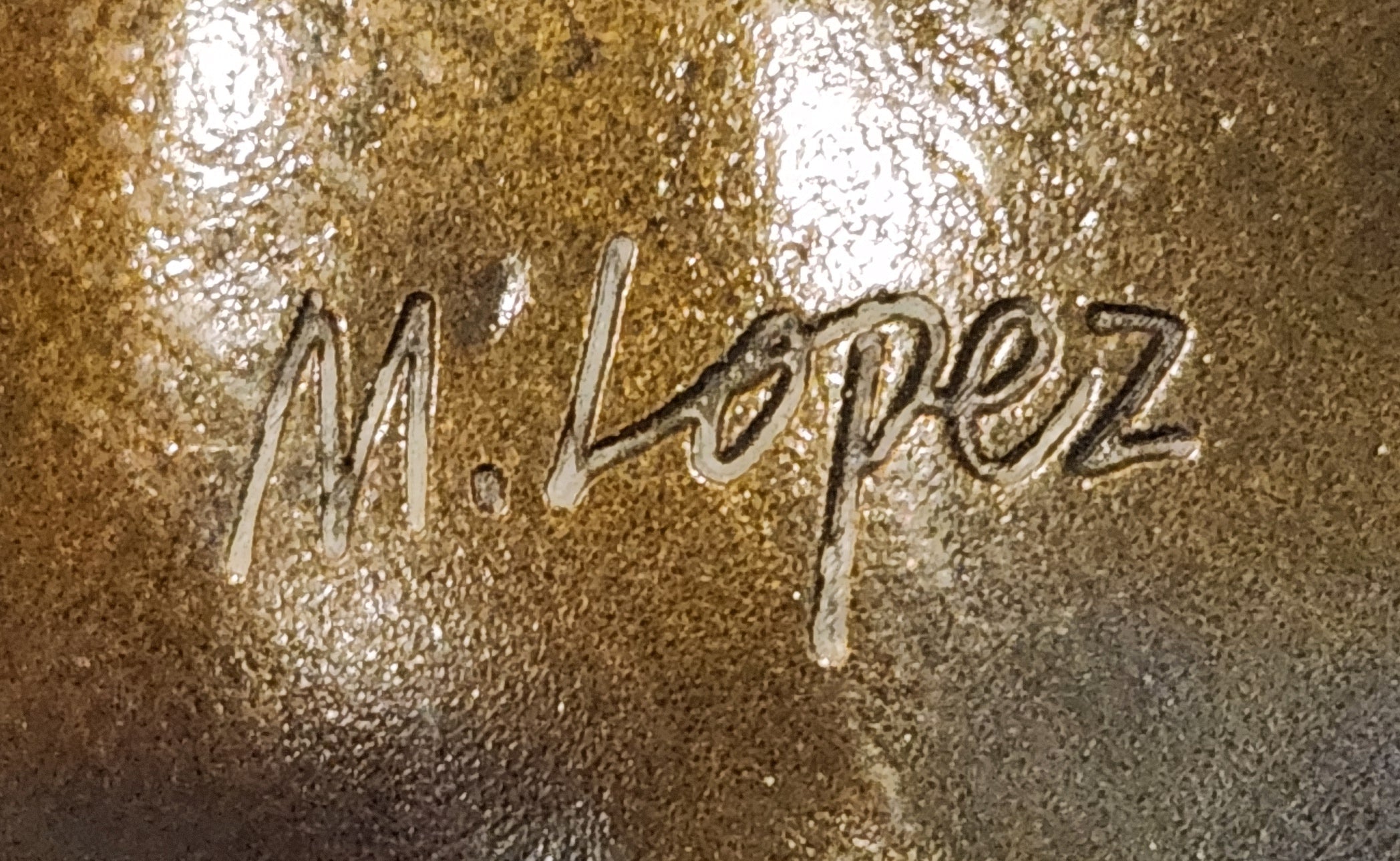 Hand Made M.Lopez Cat Playing Cello Real Bronze Sculpture Statue Figurine