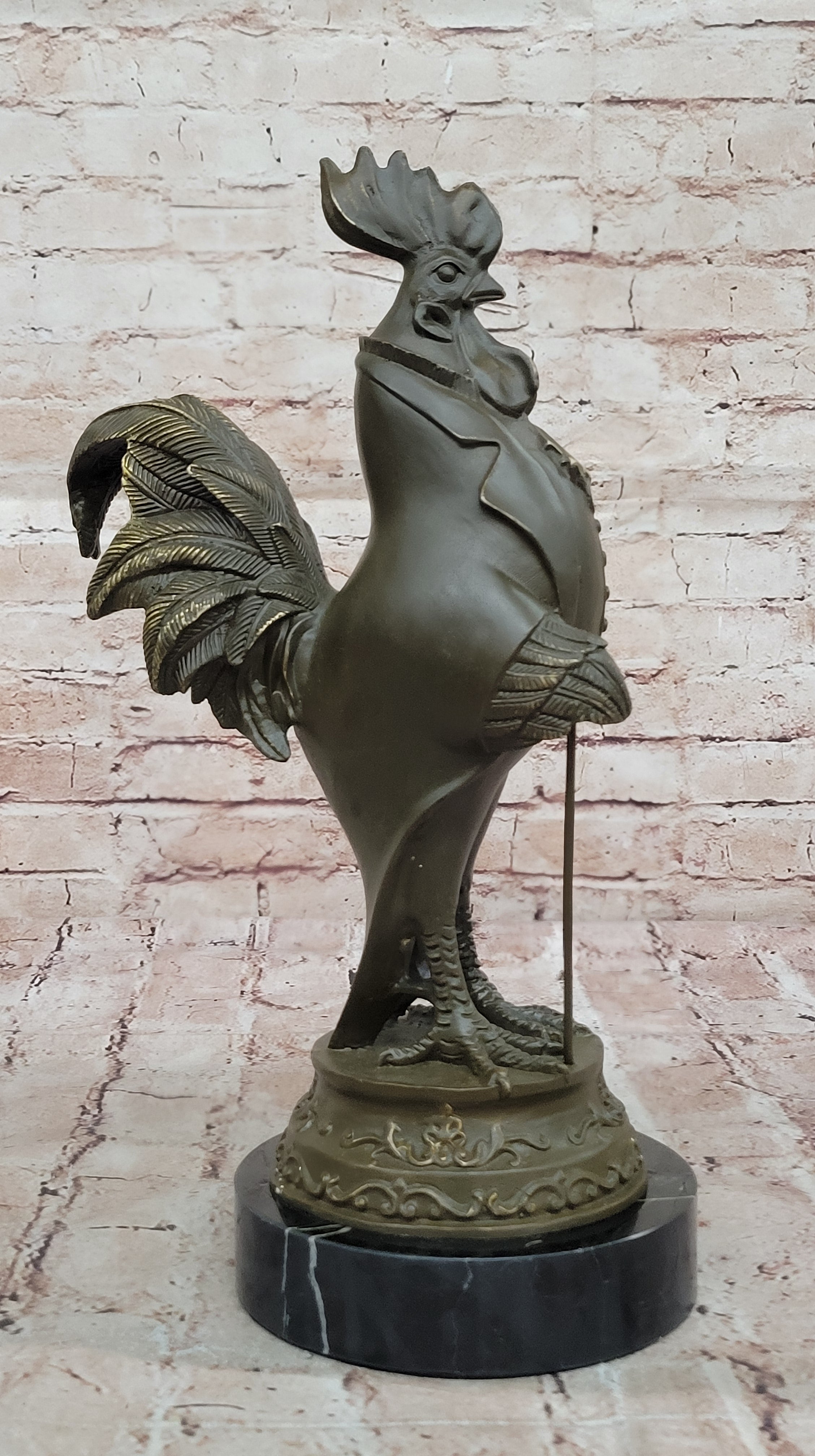 Dapper Rooster Gentleman Bronze – Victorian Style
