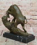 Bull and Bear Bronze Sculpture - Financial Market Symbol