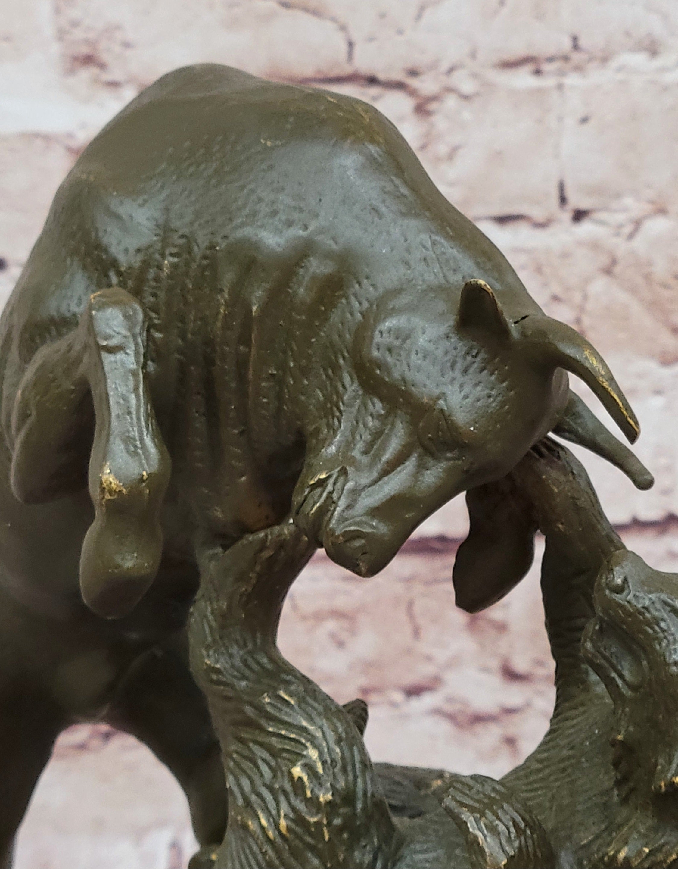 Bull and Bear Bronze Sculpture - Financial Market Symbol