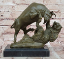Bull and Bear Bronze Sculpture - Financial Market Symbol
