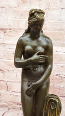 Bronze Sculpture of Venus – Classical Nude Female Figure on Marble Base