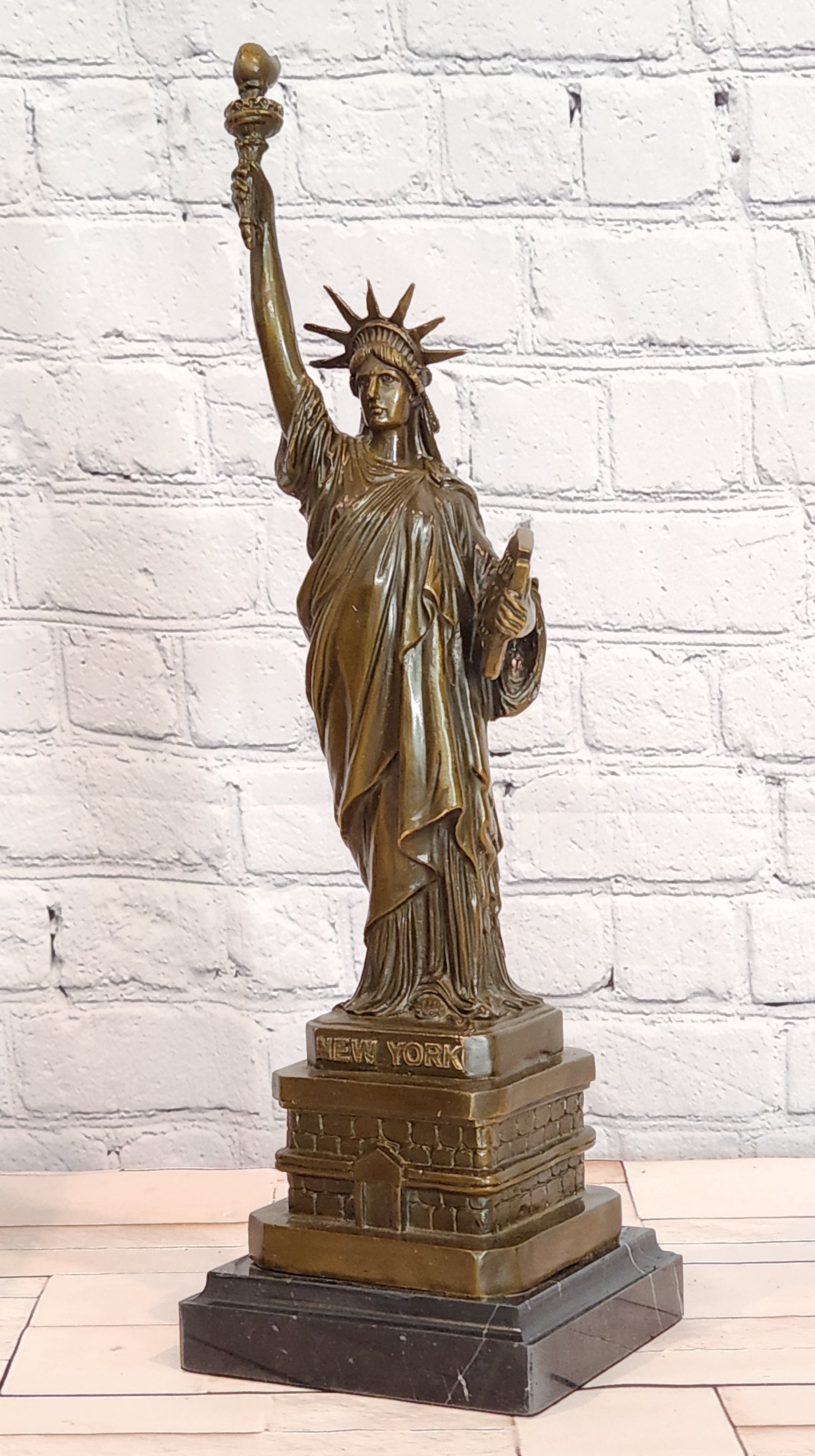 Large Statue of Liberty Hot Cast Bronze Sculpture Figurine Statue by Fisher