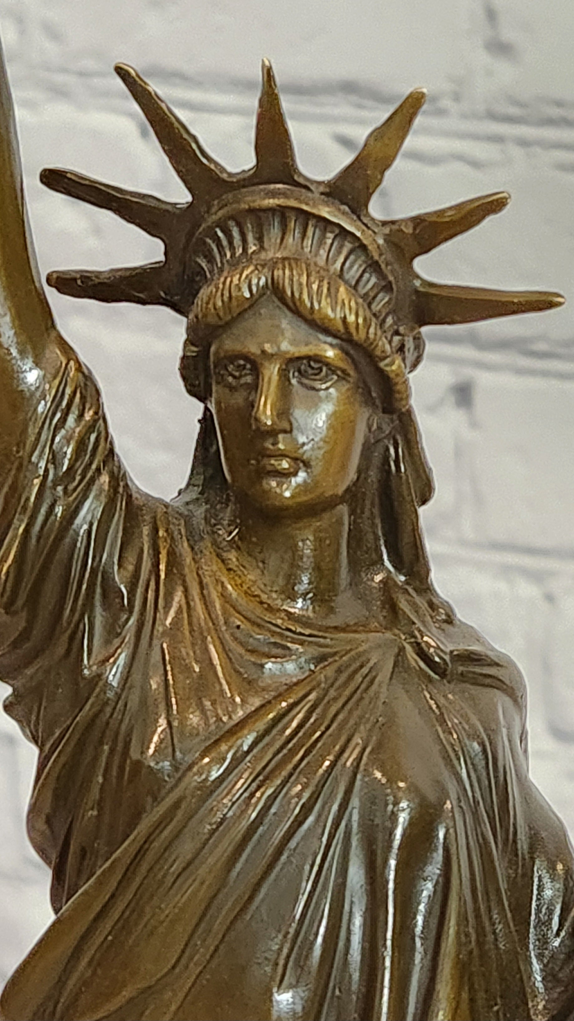 Large Statue of Liberty Hot Cast Bronze Sculpture Figurine Statue by Fisher