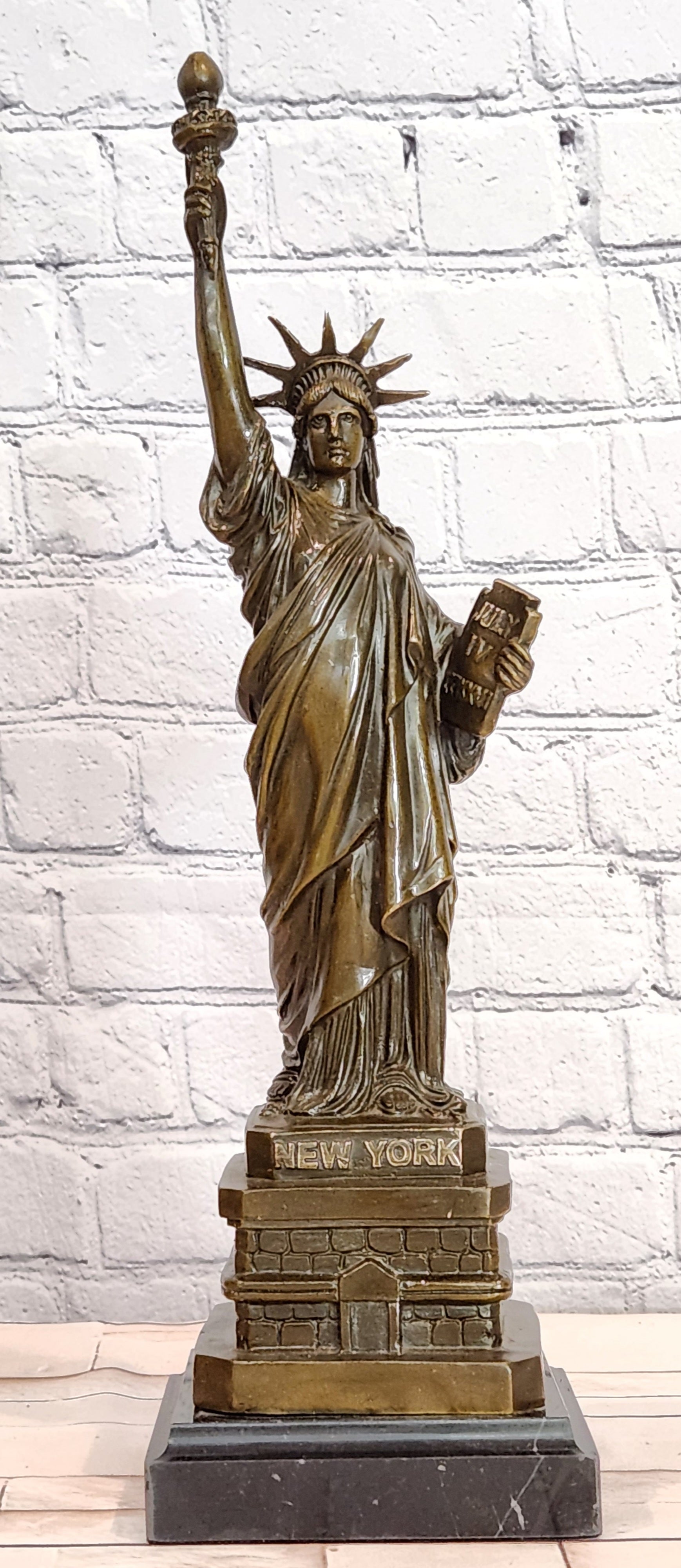 Large Statue of Liberty Hot Cast Bronze Sculpture Figurine Statue by Fisher