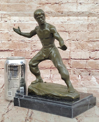 Bruce Lee Martial Artist Bronze Sculpture - Kung Fu Karate Art