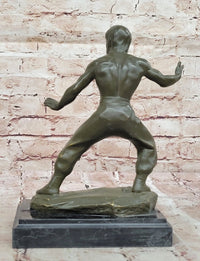 Bruce Lee Martial Artist Bronze Sculpture - Kung Fu Karate Art