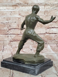 Bruce Lee Martial Artist Bronze Sculpture - Kung Fu Karate Art