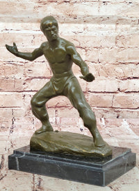 Bruce Lee Martial Artist Bronze Sculpture - Kung Fu Karate Art