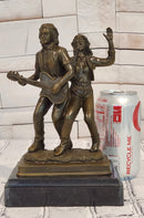 Bronze Sculpture Male Guitar Player and Female Singer by Williams Figurine