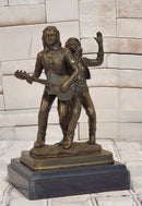 Bronze Sculpture Male Guitar Player and Female Singer by Williams Figurine