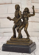 Bronze Sculpture Male Guitar Player and Female Singer by Williams Figurine