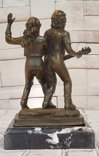 Bronze Sculpture Male Guitar Player and Female Singer by Williams Figurine