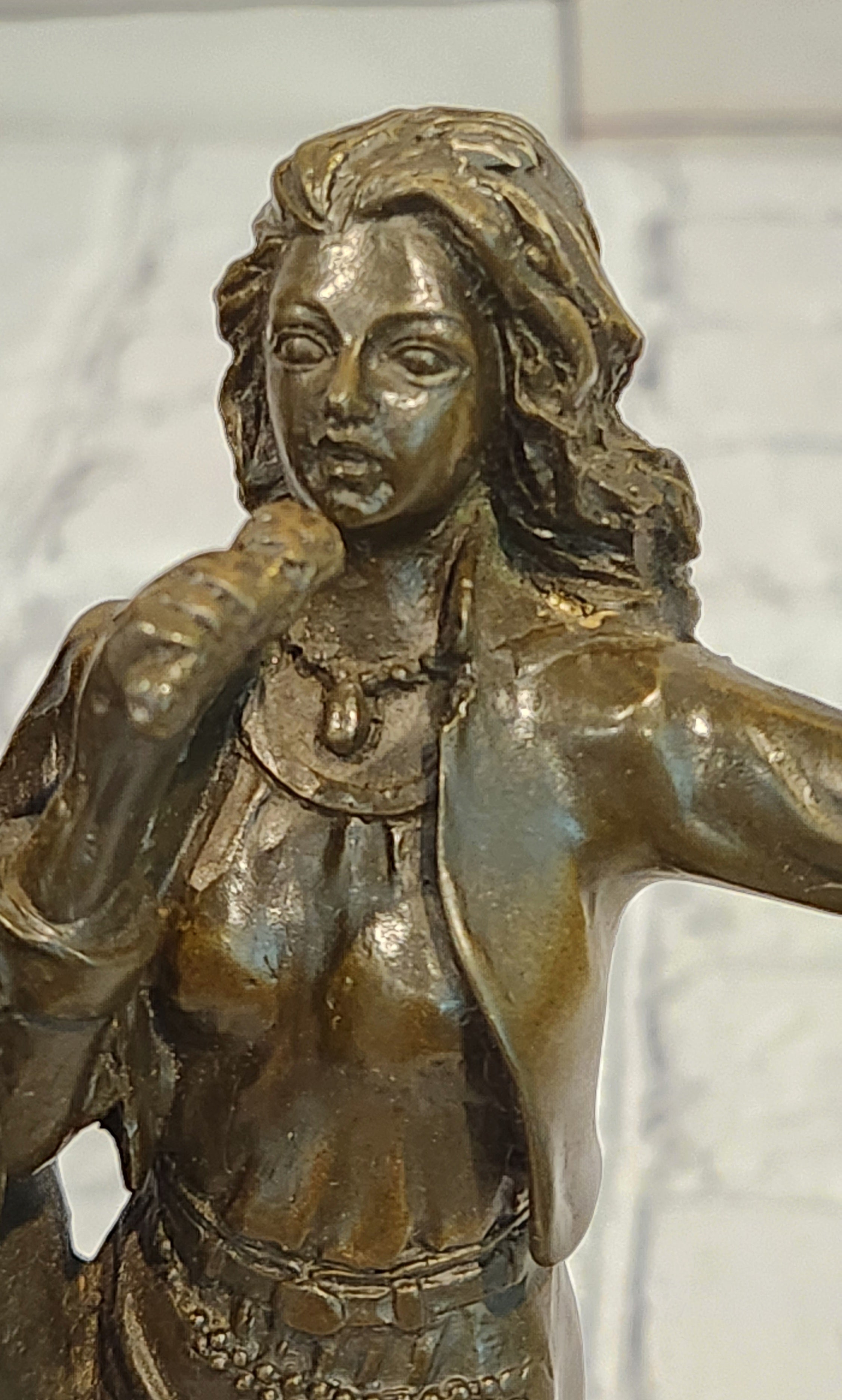 Bronze Sculpture Male Guitar Player and Female Singer by Williams Figurine