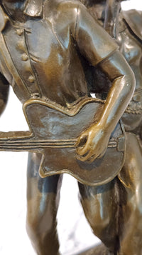 Bronze Sculpture Male Guitar Player and Female Singer by Williams Figurine