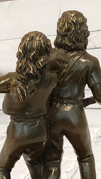 Bronze Sculpture Male Guitar Player and Female Singer by Williams Figurine
