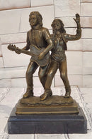 Bronze Sculpture Male Guitar Player and Female Singer by Williams Figurine