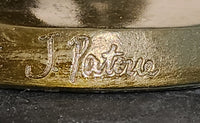 Hand Made Bronze Sculpture of a Young Girl playing the Flute by J. Patoue