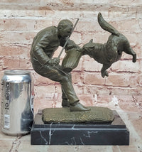 Dog Trainer with Police Dog Bronze Sculpture