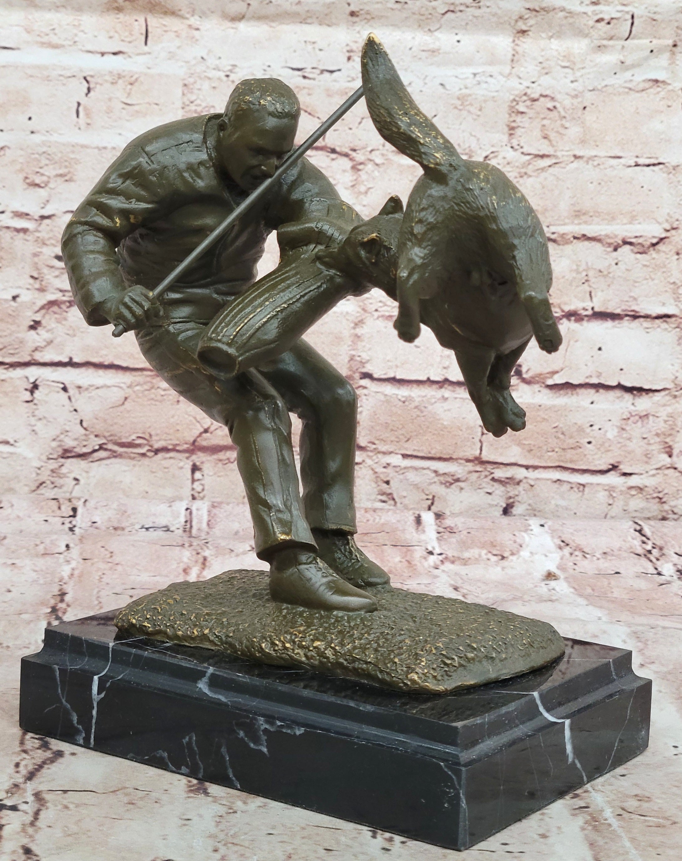 Dog Trainer with Police Dog Bronze Sculpture