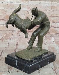 Dog Trainer with Police Dog Bronze Sculpture