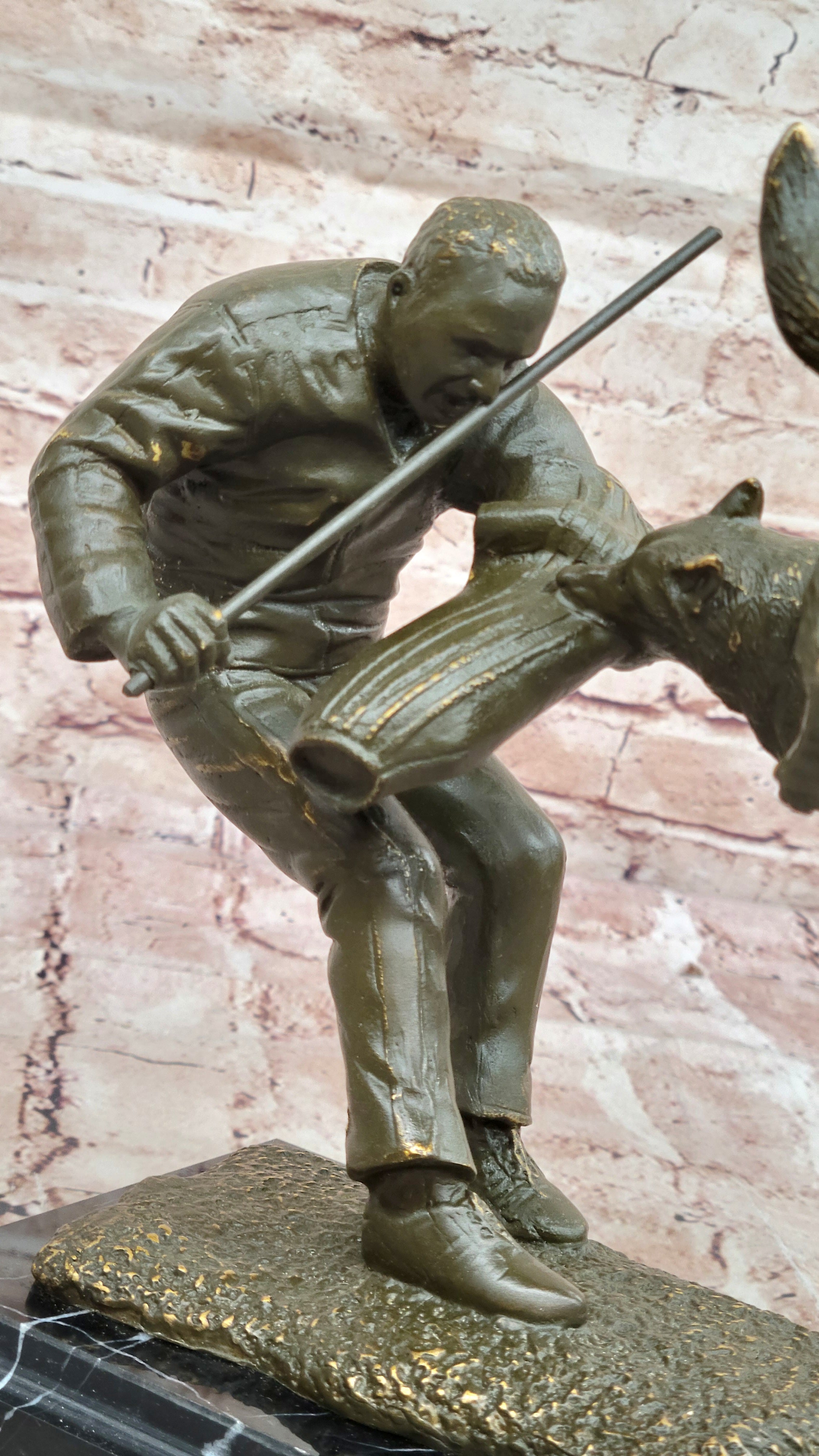 Dog Trainer with Police Dog Bronze Sculpture