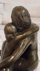 Signed Cesaro Mother and Daughter Genuine Bronze Sculpture Collectible Artwork