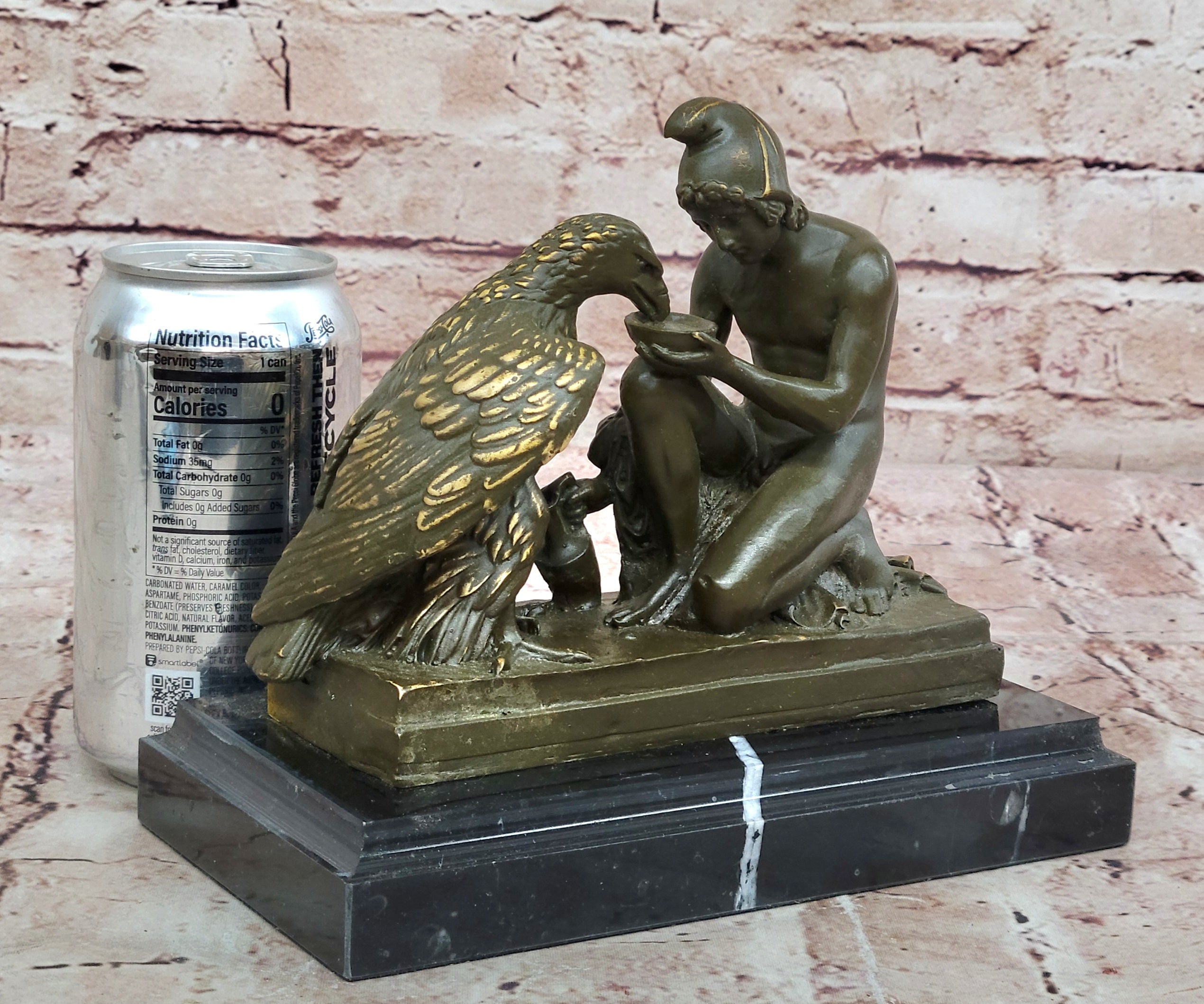 Bronze Zeus and Ganymede - Mythical Greek Sculpture