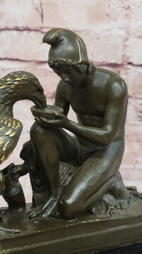 Bronze Zeus and Ganymede - Mythical Greek Sculpture