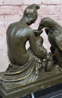 Bronze Zeus and Ganymede - Mythical Greek Sculpture