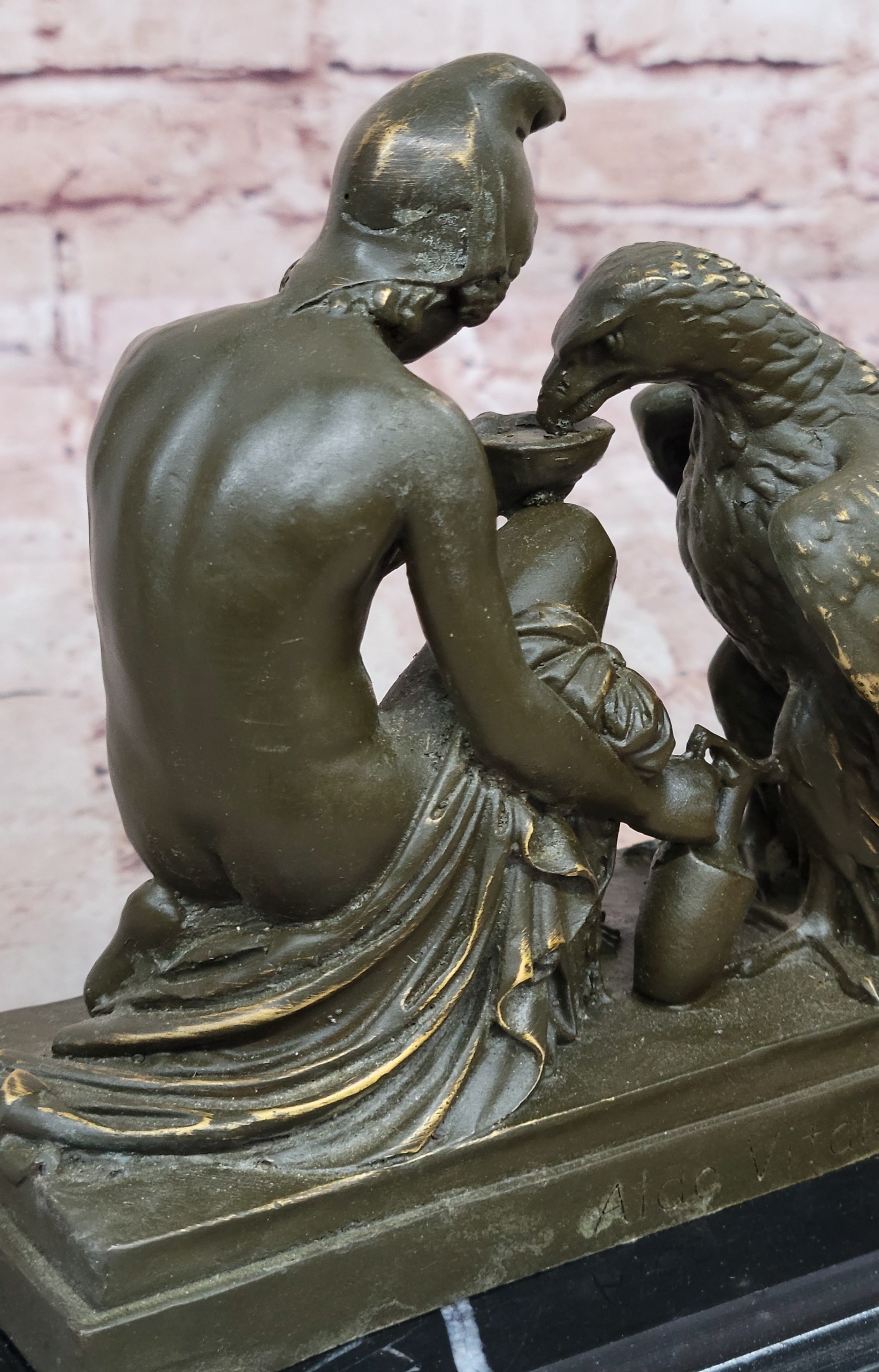 Bronze Zeus and Ganymede - Mythical Greek Sculpture