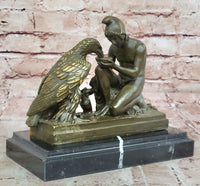 Bronze Zeus and Ganymede - Mythical Greek Sculpture