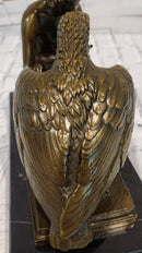 Greek Mythology Statue Ganymede Watering Zeus ' Eagle by Aldo Vitaleh Bronze Sculpture