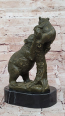 Playful Bear and Cub Bronze – Forest Wildlife