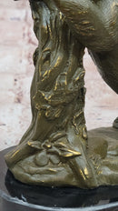 Playful Bear and Cub Bronze – Forest Wildlife