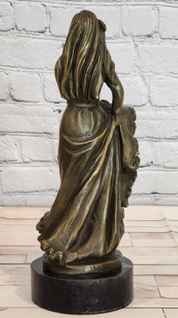 Signed Original Latin Woman Flamenco Dancer Bronze Sculpture Figurine Figure