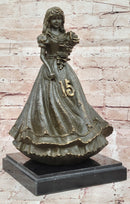 Bronze Quinceañera Girl - Elegant 15th Birthday