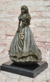Bronze Quinceañera Girl - Elegant 15th Birthday