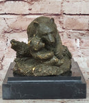 Bronze Bear and Cub Realistic Wildlife Sculpture