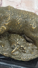 Bronze Bear and Cub Realistic Wildlife Sculpture