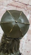 Bronze Elderly Couple Sculpture – Holding Umbrella