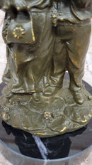 Bronze Elderly Couple Sculpture – Holding Umbrella