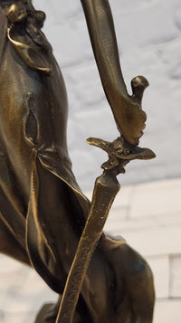 Bronze Sculpture Lady Justice Scales of Justice Statue Lawyer Attorney Office Decor