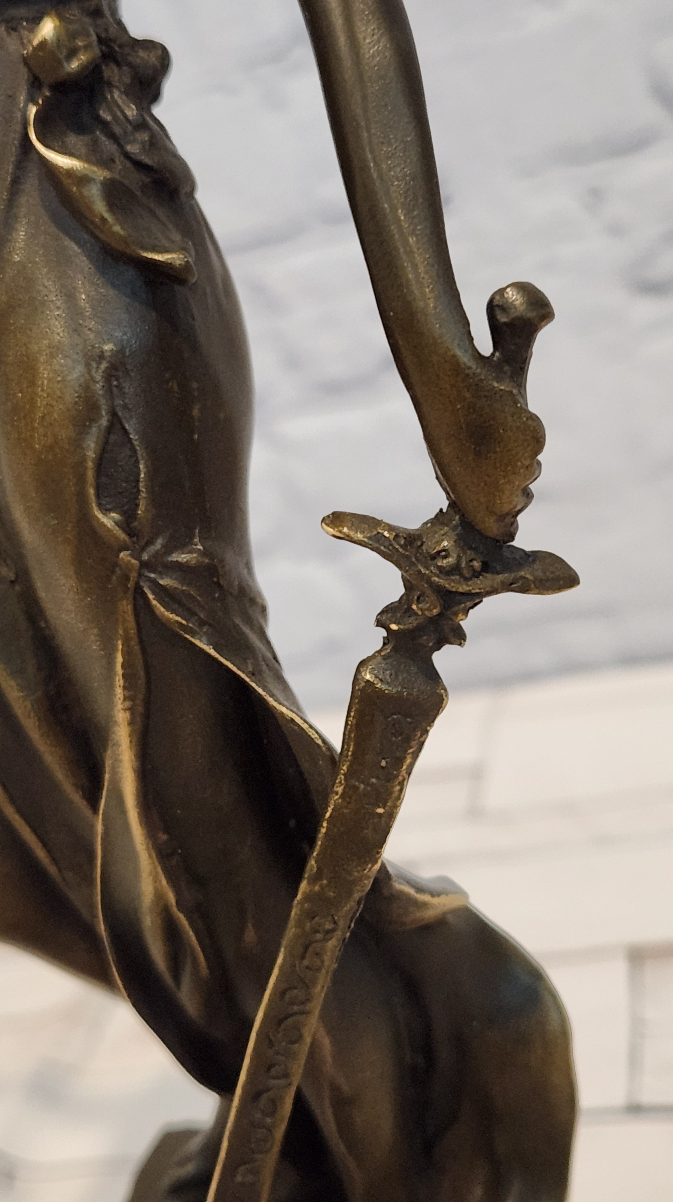 Bronze Sculpture Lady Justice Scales of Justice Statue Lawyer Attorney Office Decor